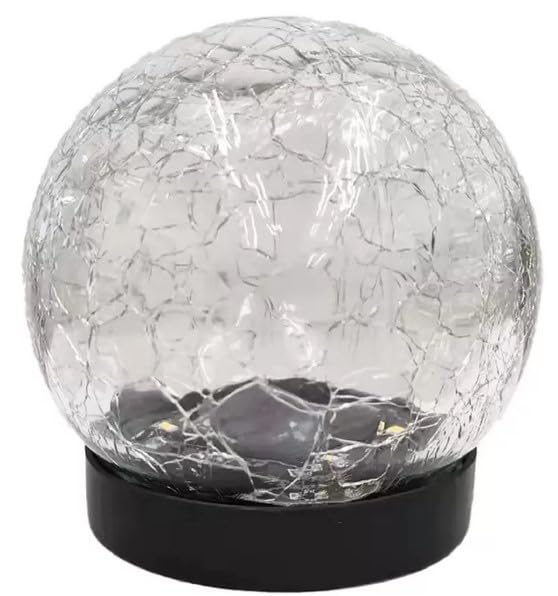7Life Solar Light Outdoor Stylish Garden Light IP65 Waterproof Solar Panel Charging Automatic Lighting Ice Flower (Dome, 4)
