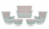 Set Uszak CAROL DUO Sofa Armchairs Poufs Family Furniture Grey - Pink