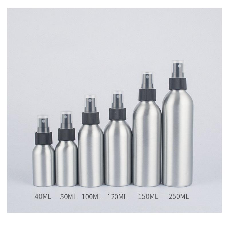 Aluminum Bottle Ribbed Nozzle Sunscreen Spray Bottle Aluminum Perfume Bottle Perfume Dispenser Bottle