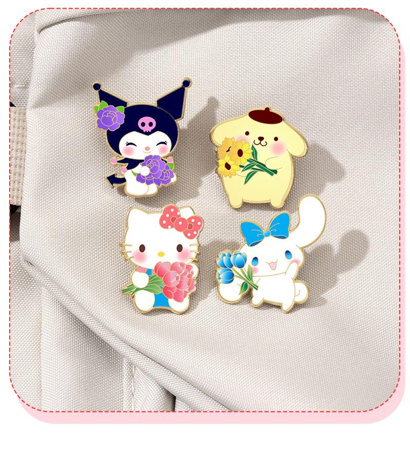 Beautiful NEW HOT Japanese Sanrio Cartoon Badges Cute Cinnamoroll Hello Kitty Pin Accessories Long Lasting High Quality
