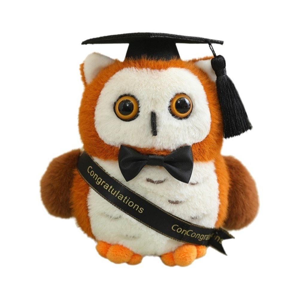 Soft Cozy Stuffed Animal Toy 16cm Size Graduate Plush Dolls Kawaii Owl Plush Toy Graduation Gift