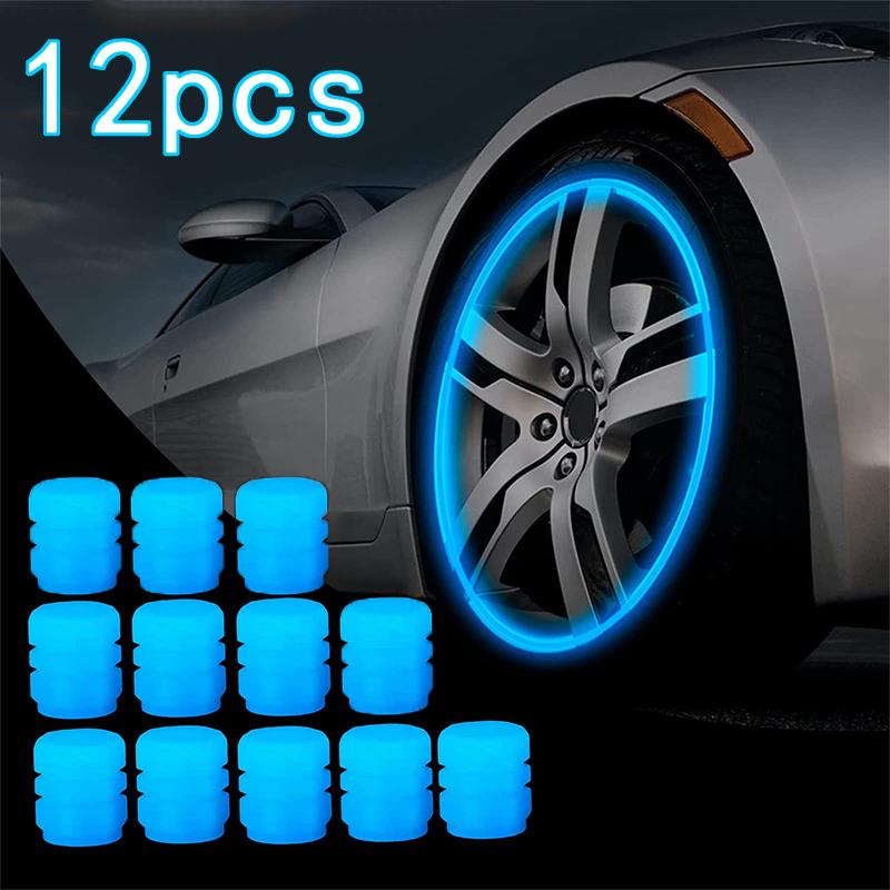 Motorcycle Car Luminous Tire Valve Caps Fluorescent Night Glowing Bicycle Motor Bike Wheel Tyre Hub Valve Stem Caps Decor