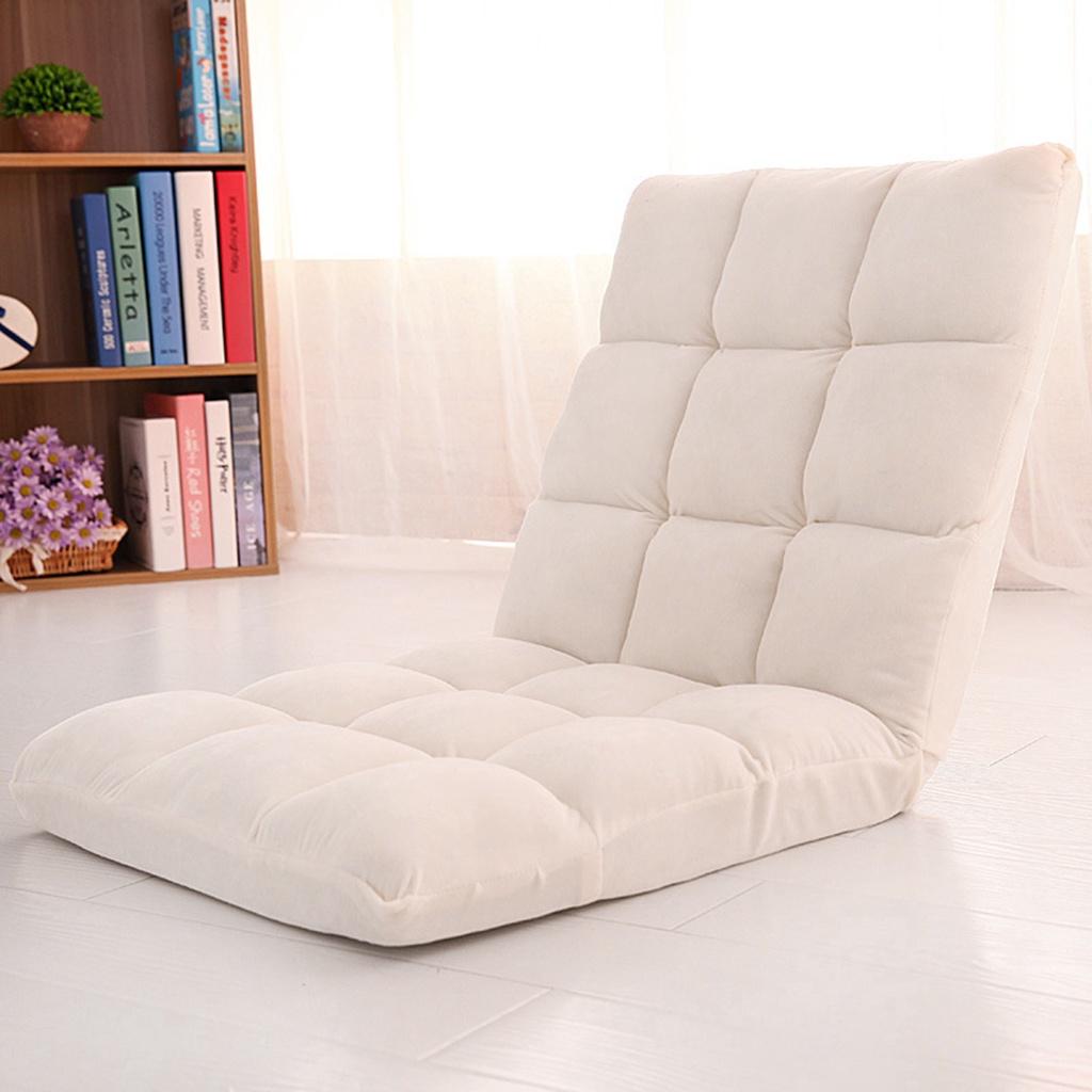Folding Lazy Sofa Lounge Chair Seat Futon Recliner Bed Couch Tatami with 5-Speed Adjustable Backrest 15.8'' X 31.5''