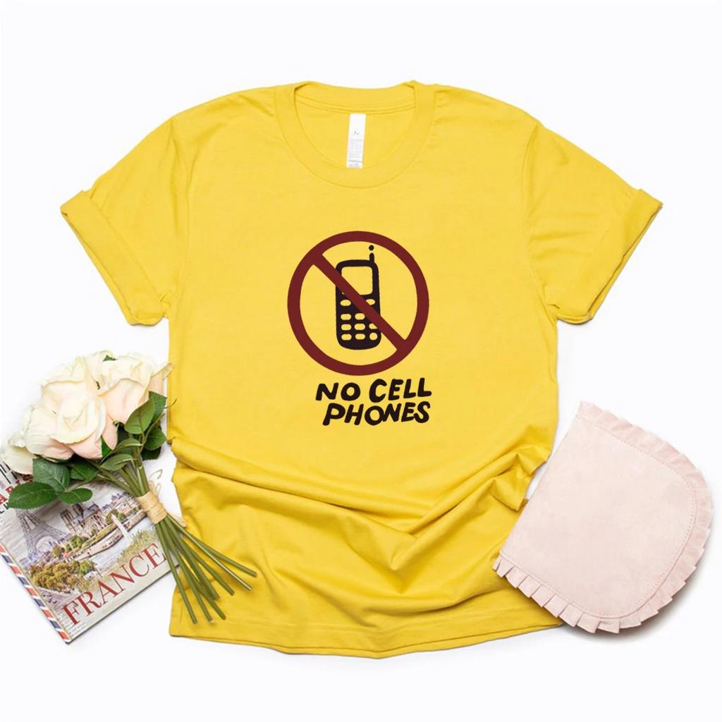 No Cell Phones Gilmore Girls Party T-shirt Gilmore Girls Shirt Funny Graphic Tees Short Sleeve Women Tshirts Casual Tops Female