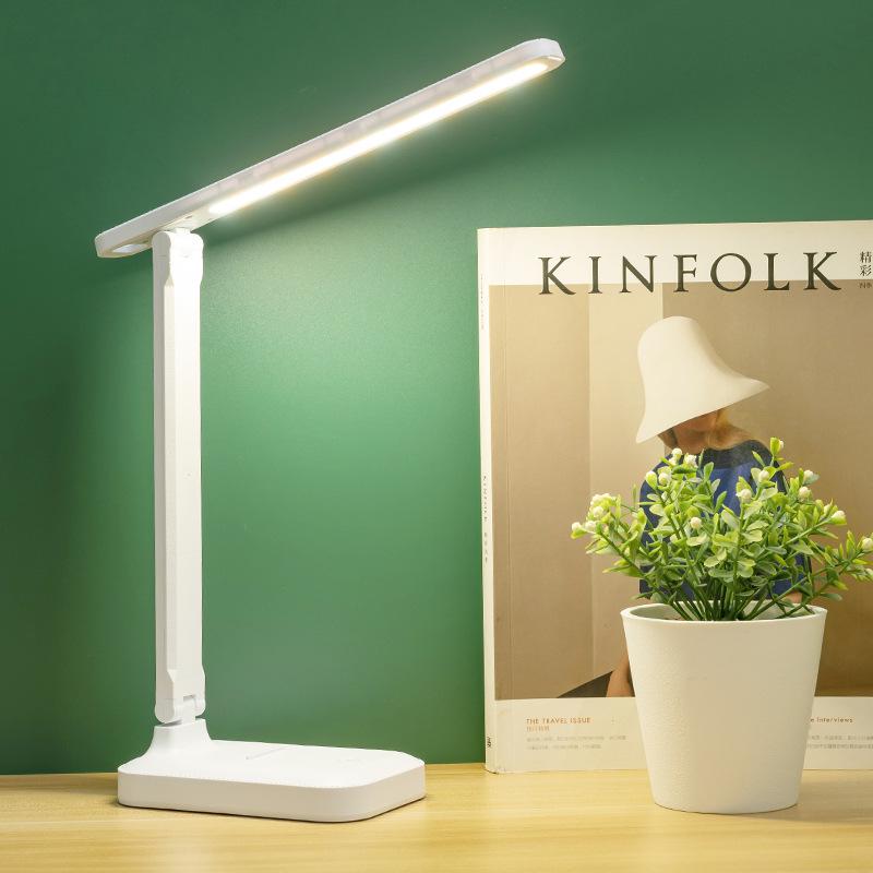 USB LED Folding Desk Lamp: Eye-Protection Night Light for Student Study, Bedside, Dormitory, or Reading
