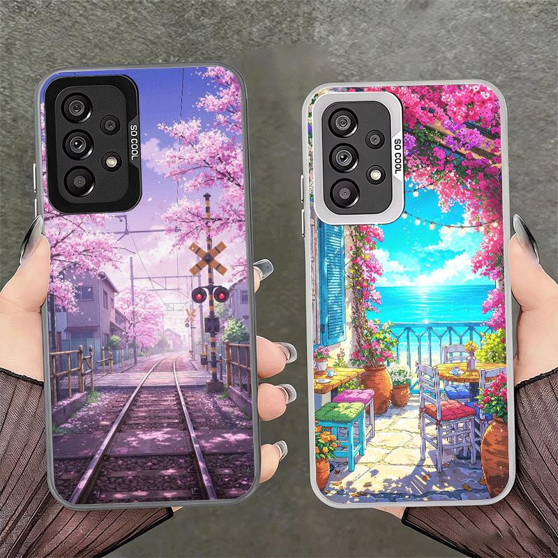 Anime Aesthetic Scenery Soft Phone Case for Samsung A17 A16 A15 A14 A13 A57 A56 A55 A54 A53 A37 A36 A35 A34 A33 A26 A25 A24 A23