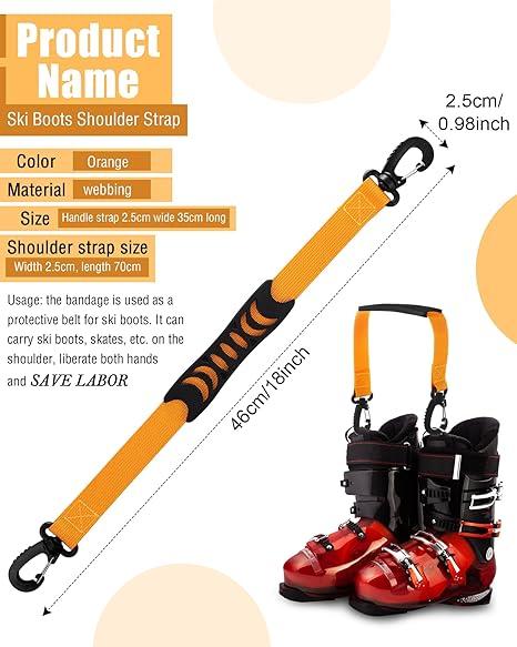 Kasyat Ski Boot Carriers Straps Snowboard Boot Carrier Strap Ski Boot Buckle Lever Tool Multipurpose Tightening Assist Tools