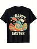 Happy Easter Bunny Rabbit Funny Easter Egg for Women  S TShirt MenS Funny Slogan Streetwear TShirts Graphic Tees Unisex