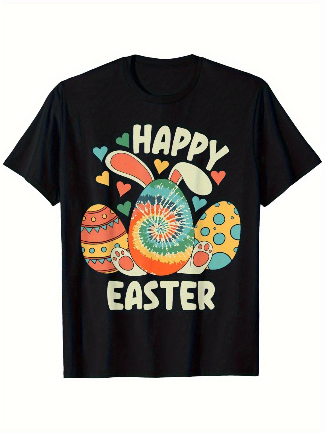 Happy Easter Bunny Rabbit Funny Easter Egg for Women  S TShirt MenS Funny Slogan Streetwear TShirts Graphic Tees Unisex S