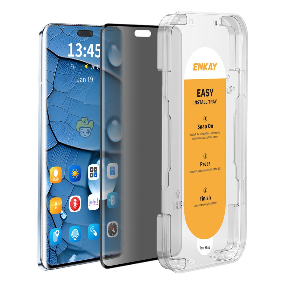 

ENKAY HAT PRINCE For Huawei nova 12 Ultra 5G/12 Pro 5G Privacy Screen Protector 3D Curved Screen Film with Installation Tool Type A