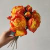 4 Flower 3 Buds Peony Artificial Flower Silk Petals Faux Flower Decorative Flower  Home Decoration