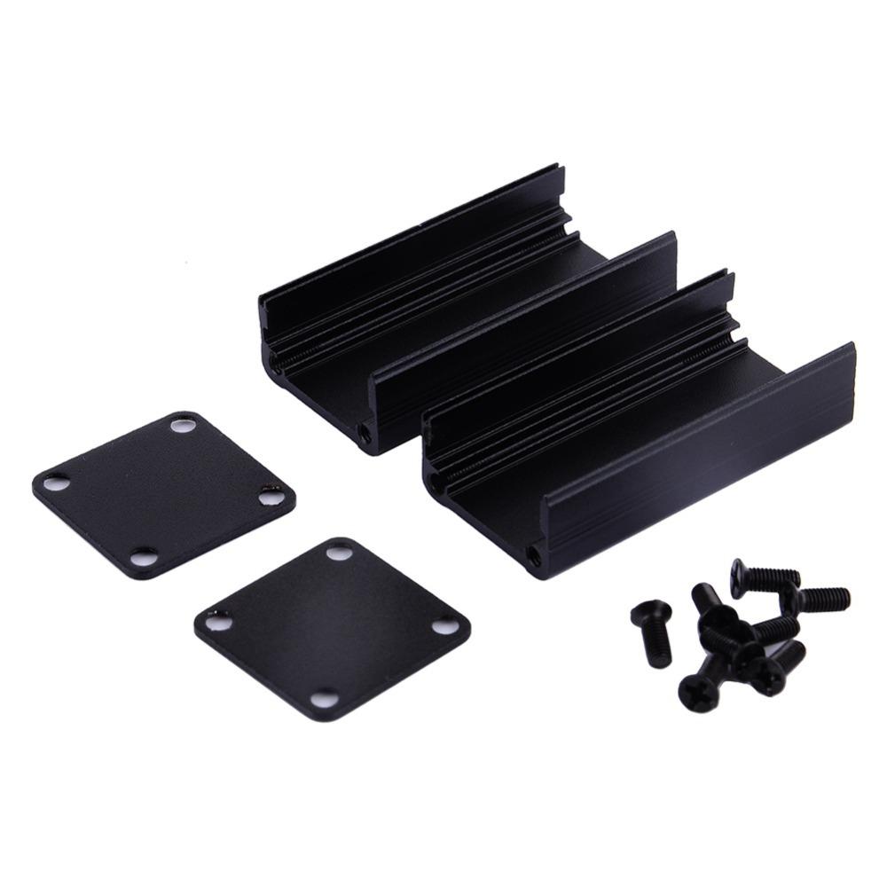 1.97x0.98x0.98in Extruded Aluminum Case Aluminum Black Electronic Cooling Case 50x25x25mm Cooling Design