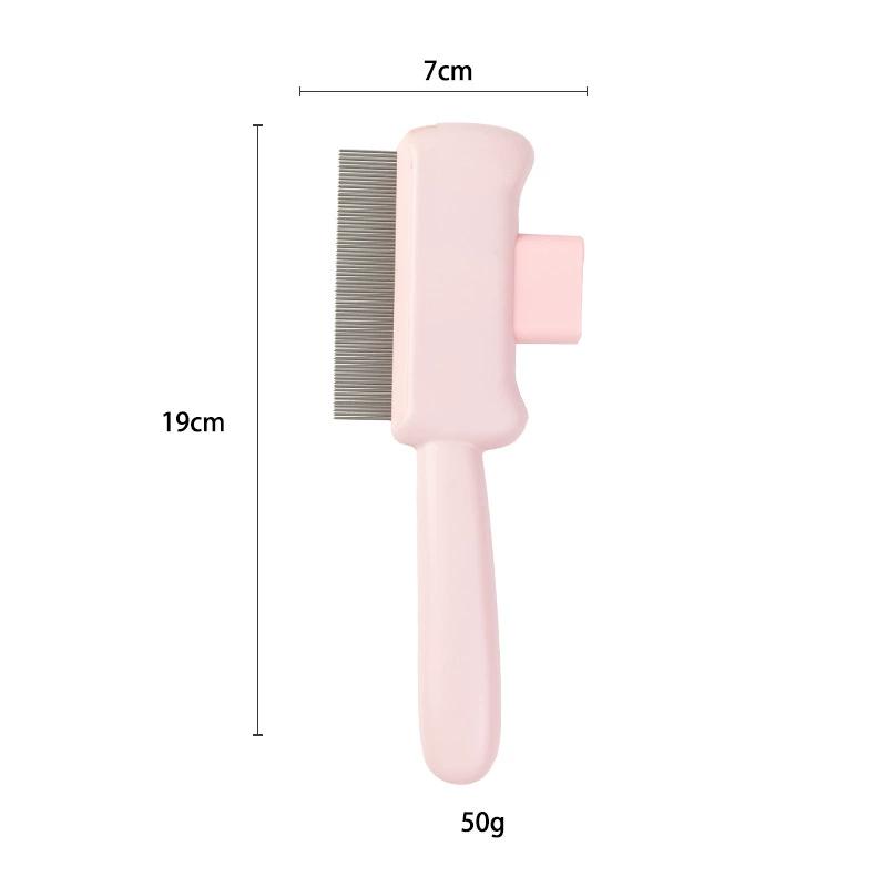 

Кошачья щетка для короткой и длинной шерсти, массирующая, инструмент для вычесывания с кнопкой сброса, расческа для ухода за питомцем, распутывание шерсти, удаление шерсти mi розовый