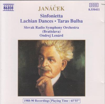 CD LEOŠ JANÁČEK, SLOVAK RADIO SYMPHONY - Sinfonietta • Lachian Dances • Tara 8550411 Naxos 1990 Europe Classical Used