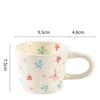 Creative Hand Pinched Ceramic Coffee Cups and Saucers Cute Hand-painted Floral Blueberry Love Mugs Home Afternoon Tea Drinkware