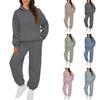 Übergroßes Sweatshirt und Jogginghosen-Set 2-teilige Damen-Outfits Hoodie Herbstmode Trainingsanzug mit Taschen