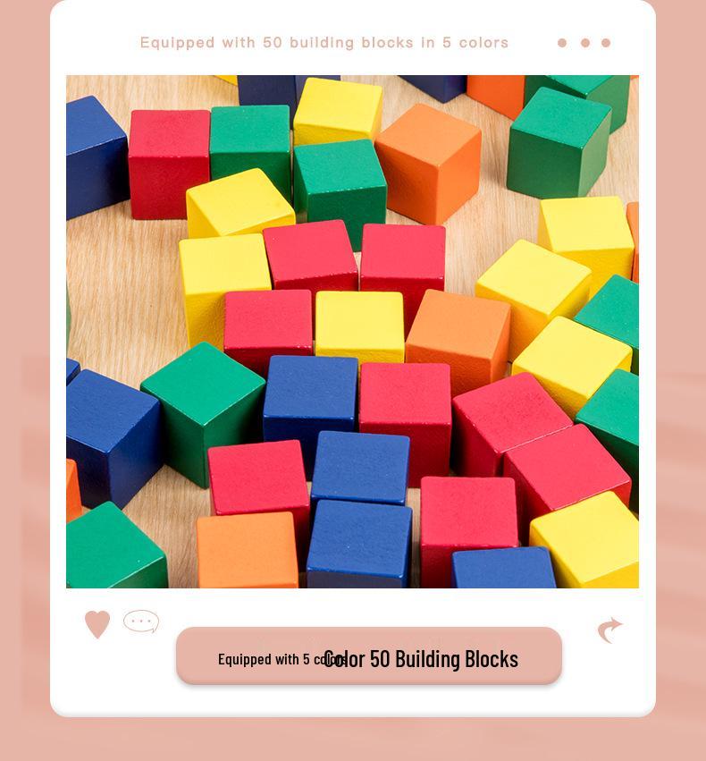 Wooden 3D Puzzle Cube: Children's Educational Space Blocks for Math and Building Fun
