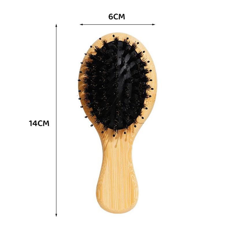 Mini Hair Comb Eco-Friendly Wooden Portable Air Cushion Cute Airbag Anti Static Wide Round Head Tooth Massage Combs Hair Brush