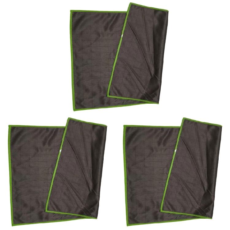 Набор из 3 передовых чистящих салфеток из углеродного волокна. Мгновенно впитывает жидкости. Многоцелевое полировочное полотенце из микрофибры.