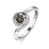 Bague Ringen S925 Pure Inlaid 1ct D Color Moissanite Roundabout Bag Series Women's Simple Closed Ring