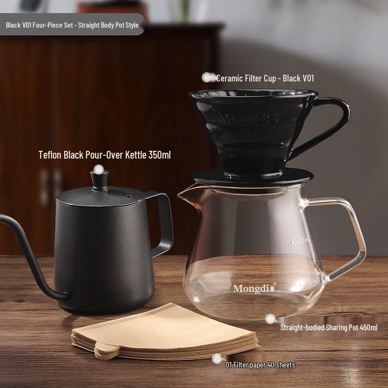 Qiwei V60 Ceramic Hand-pour Coffee Filter Set