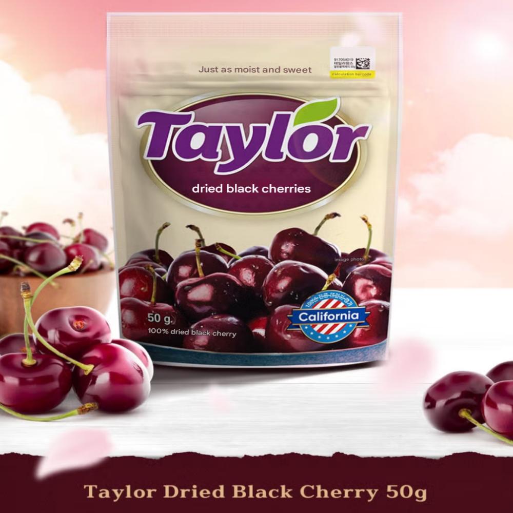 Taylor Farm's Dried Black Cherries 50g Premium Snack & Health Boost