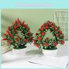 Punica Heartshaped Artificial Granatum Bonsai Plastic Decor For Ornament Room