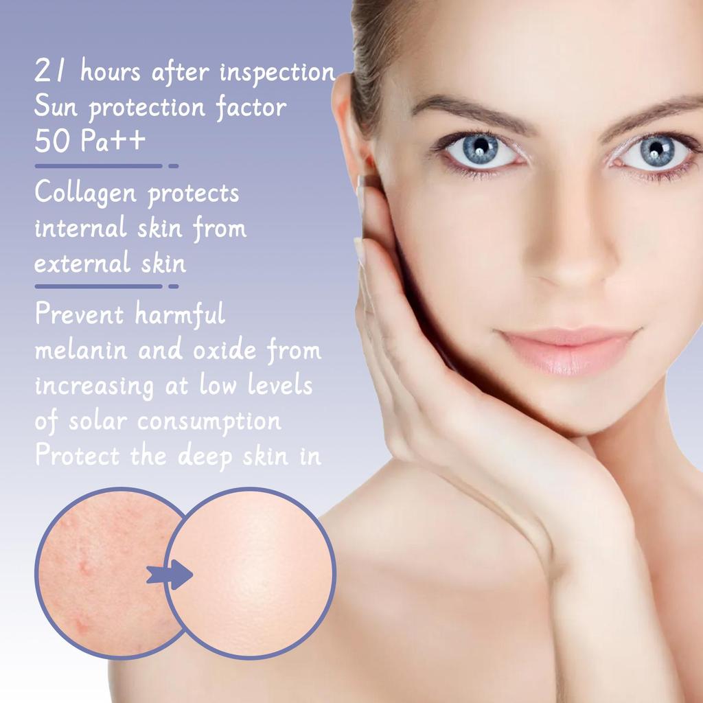 EELHOE Face Essence Collagen Moisturizing Skin Care Refreshing Brightening Rejuvenating Essence Against Strong Sunlight