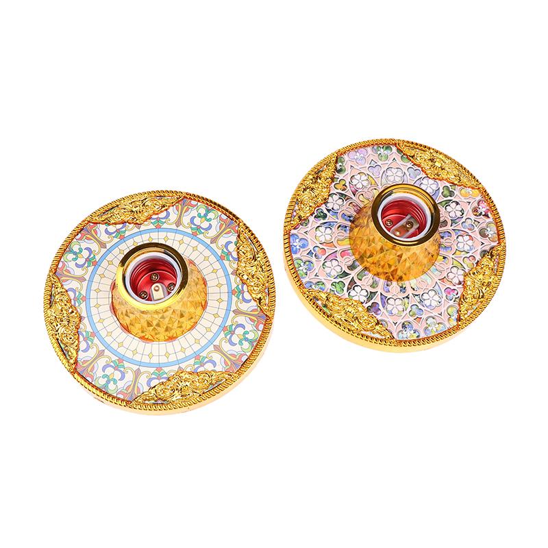 1Pc E27 Colored Pendant Lamp Holders Round Screw Fixed Base Socket Lamp Bulb Fixing Base Stand Light Bulb Holder