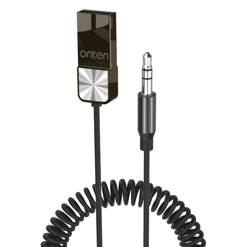 

ONTEN OTN-BT101 USB to 3.5mm Jack Spring Cable Wireless Bluetooth-compatible Audio Adapter Type A