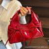 Fashion Lace-up Minimalist Wind Handbag Women's 2025 Korean Edition Large Capacity Shoulder Bag Niche Slack Messenger Bag