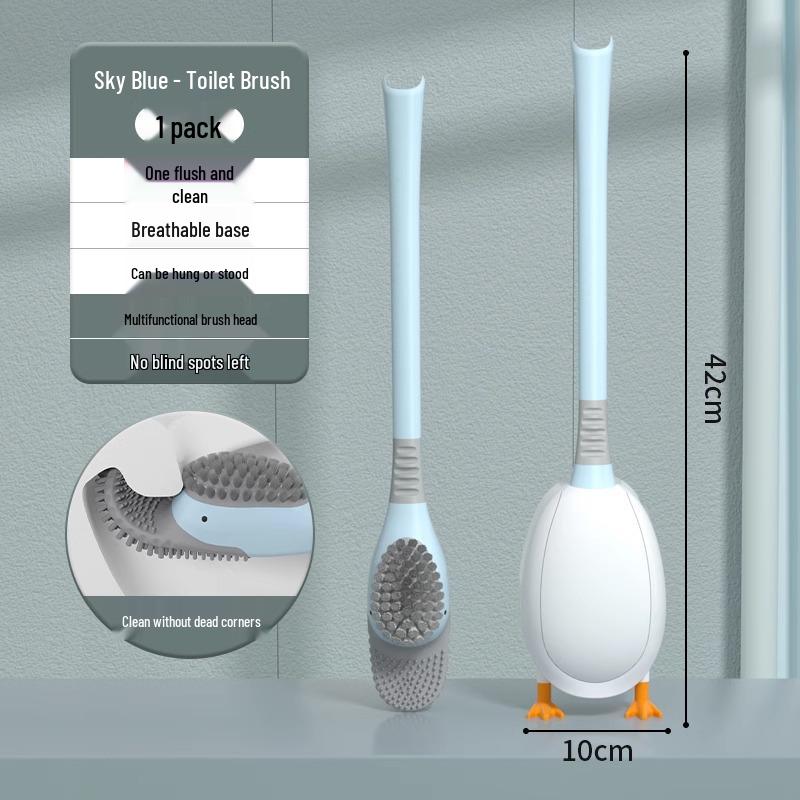 

Желтый Утенок Туалетная Щетка с Настенным Силиконовым Основанием - Очистка без Мертвых Зон