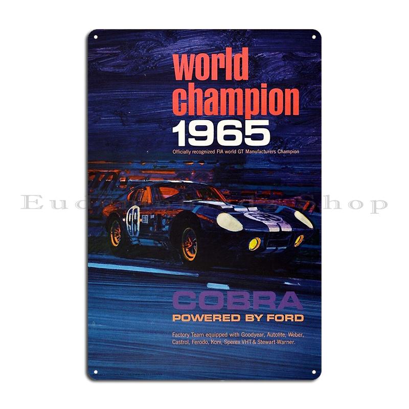 Shelby Cobra Daytona Coupe Vintage Metal Plaque Wall Mural Poster Customize Party Tin Sign Poster