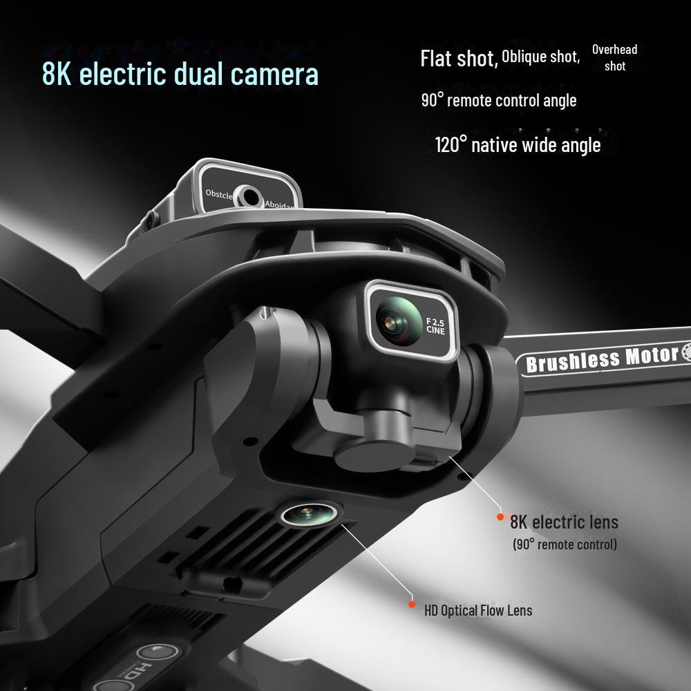 V168 Advanced Drone: GPS Return, 8K HD Aerial Photography, Intelligent Obstacle Avoidance, Brushless Motor, Remote Control.