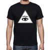 Illuminátské oko Trojúhelník Tajná pyramida Inspirace Vtipné tričko