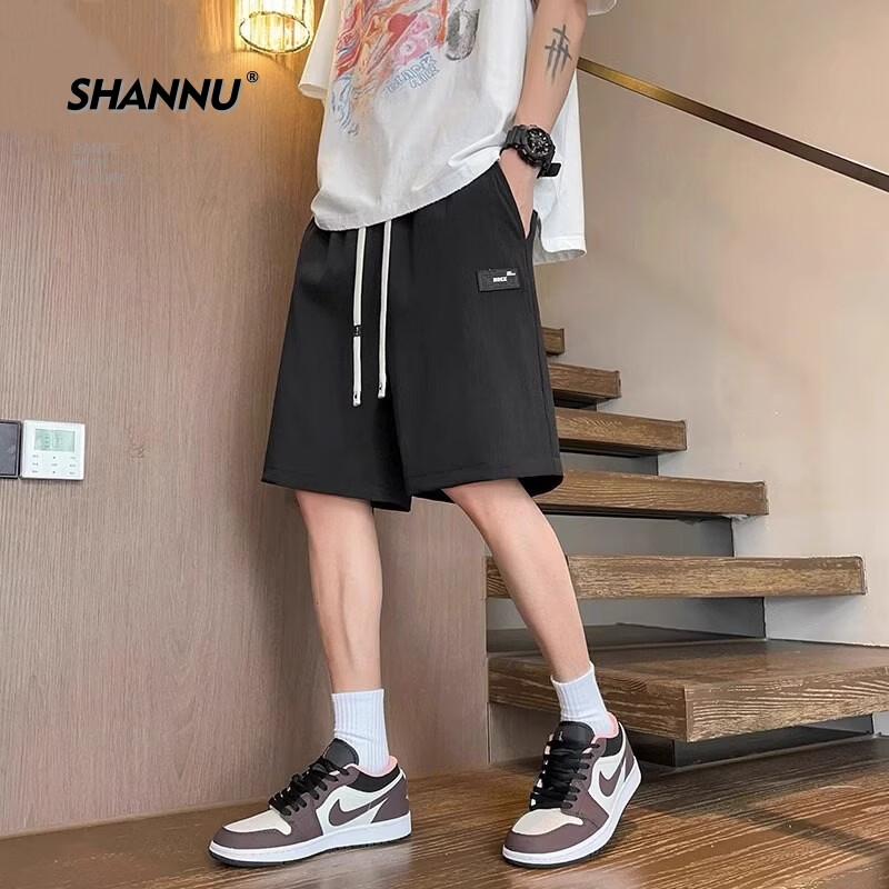 SHANNU Herren Eis Seide Schnelltrocknende Freizeit Sport Shorts