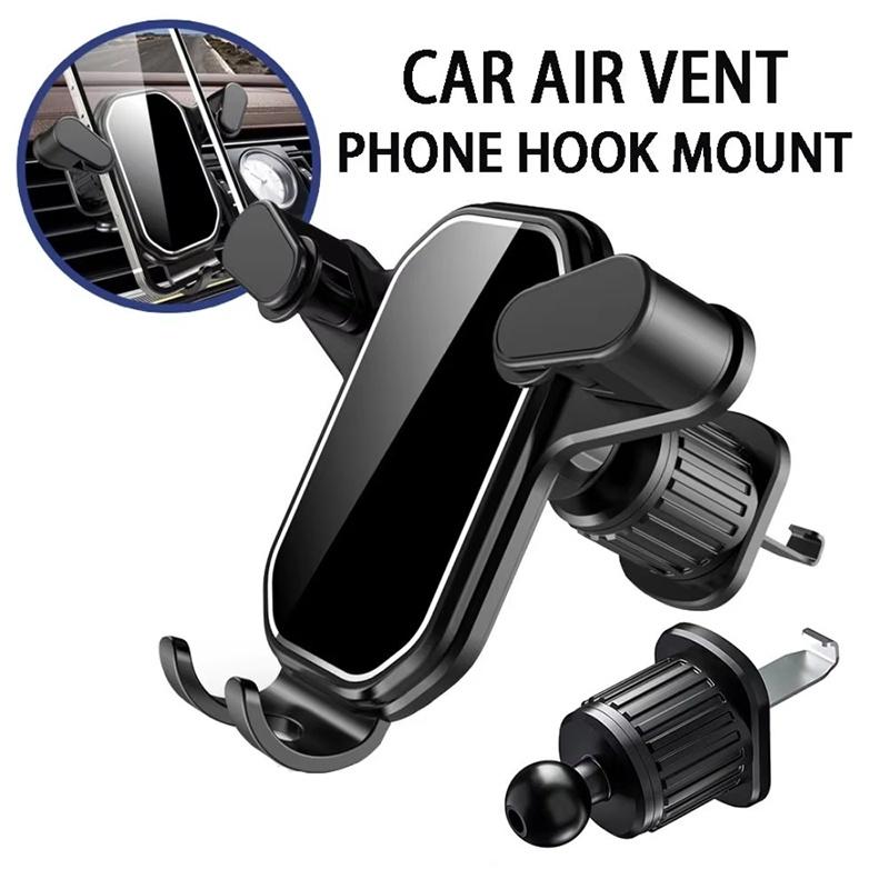 Universal Car Phone Holder Stand Air Vent Clip Mount Gravity Mobile Bracket GPS Navigation For iPhone 16 15 Xiaomi Huawei Realme