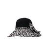 Summer New Hat Women's Sunshade Sunscreen Hat Leopard Print Bow Summer Outdoor UV Protection Bucket Hat