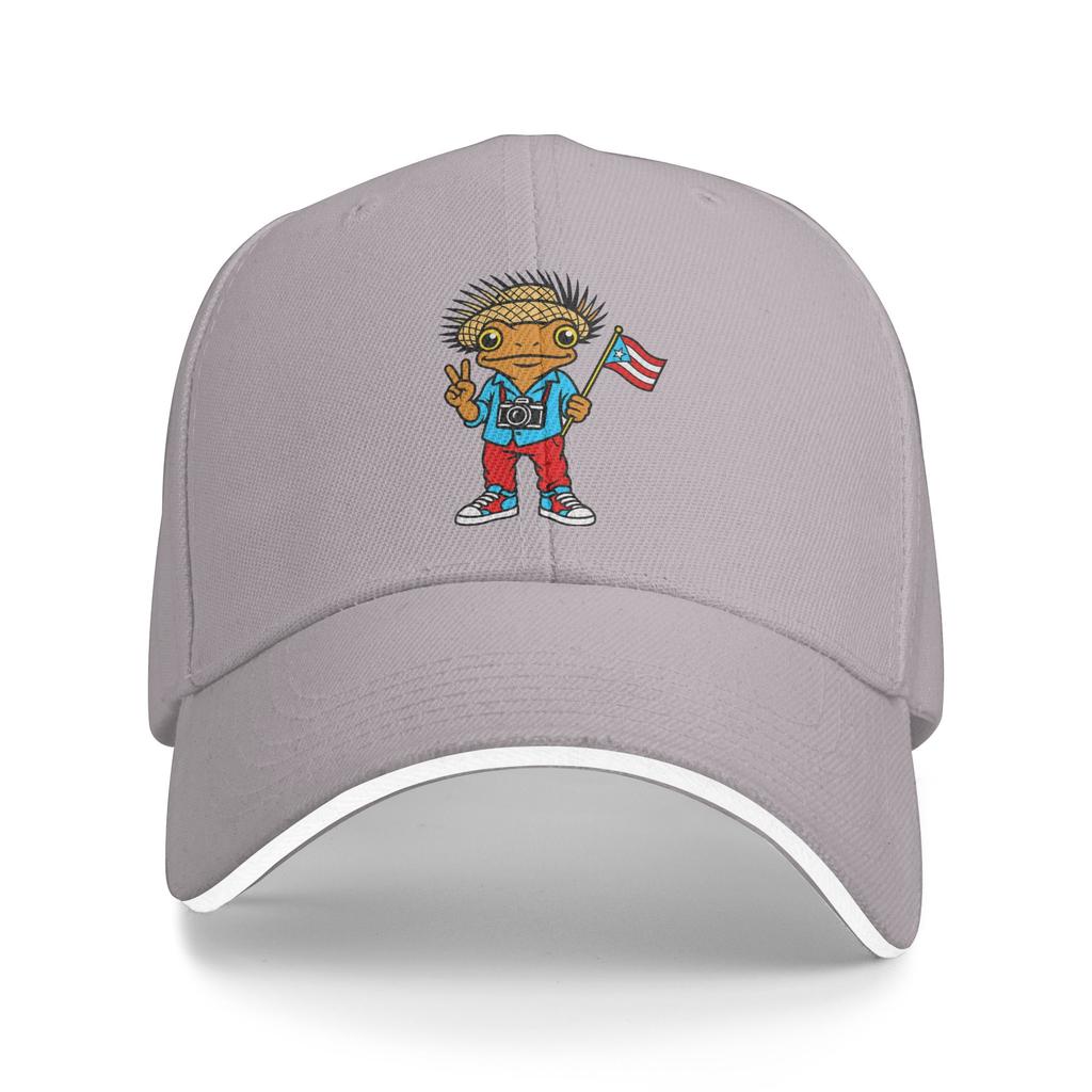 Spring Casual Baseball Cap Funny Coqui Frog Puerto Rico Flag Running Hippie Hip Hop Hats For Men Women Trendy Baseball Caps