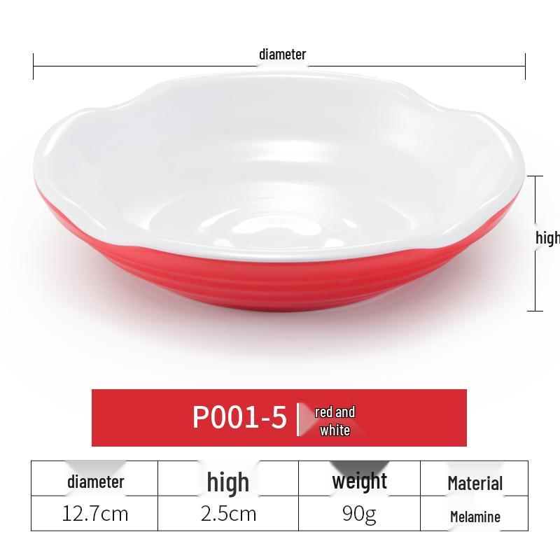 Imitation Porcelain Melamine Dipping and Snack Dish for Restaurants