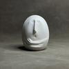 Decoración de Mesa de Sala de Estar Escultura Abstracta de Rostro Humano Figura Redonda Artística de Yeso Manualidad Decoración Estética de Interior