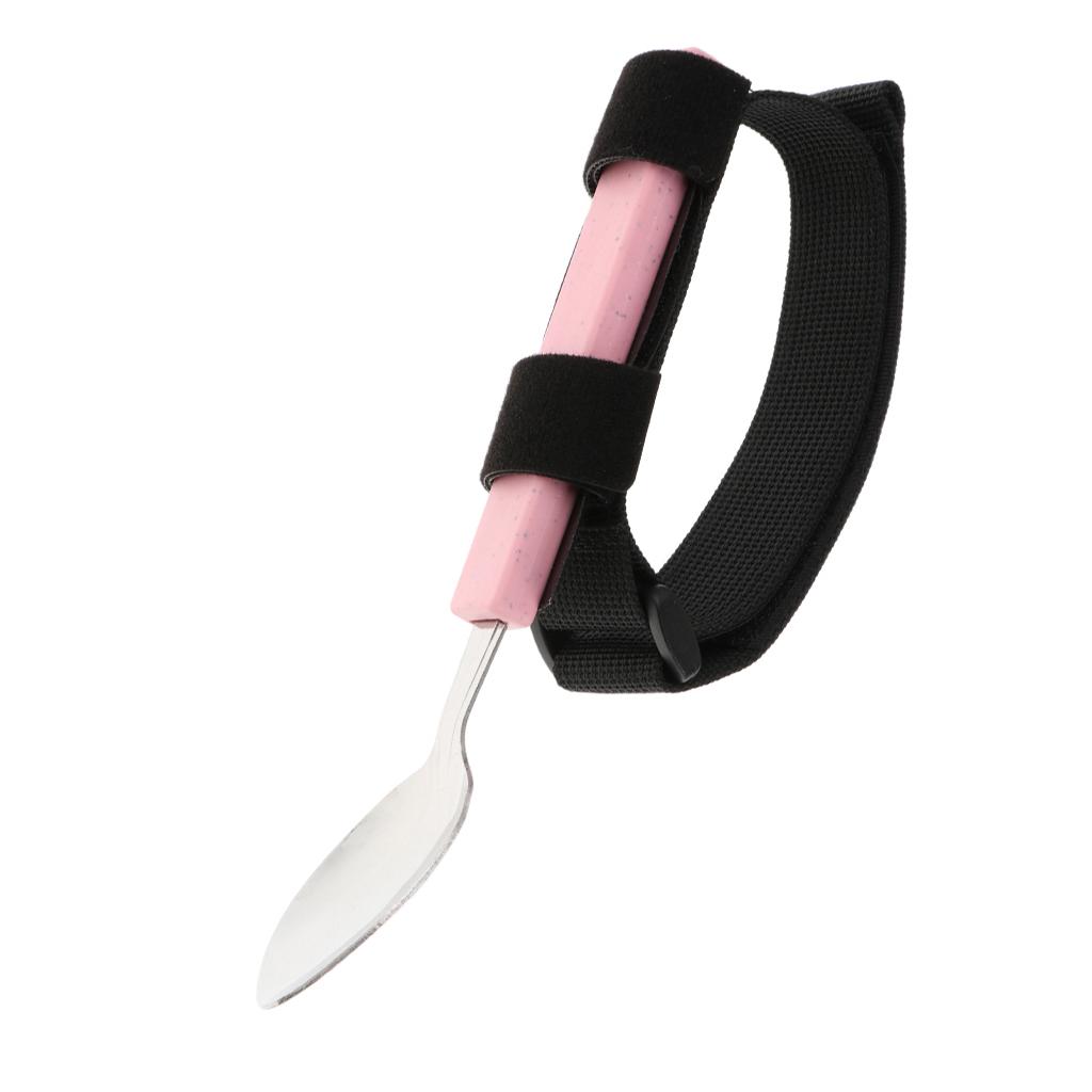 Adaptive Utensil Eating Aids Spoon Fork Bowl Comb Toothbrush with Hand Strap