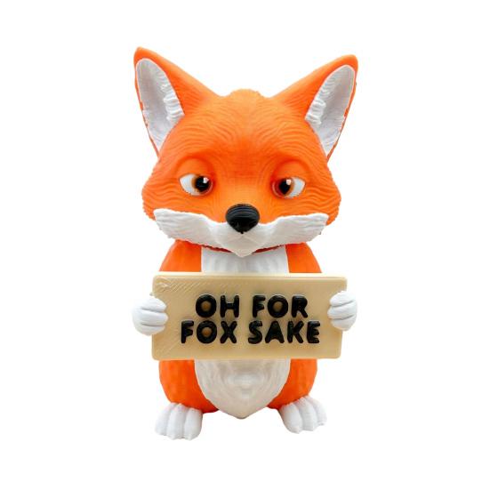 Animals with Attitude 3D Printed Figurines Cute Animal Holding Placard G