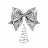 Shiny Sequin Bow Tree Topper Stable Christmas Tree Top Decoration  Home Christmas