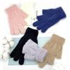 Windproof Touch Screen Gloves Solid Color Two-Finger Gloves Warm Warm Winter Gloves  Hiking Driving