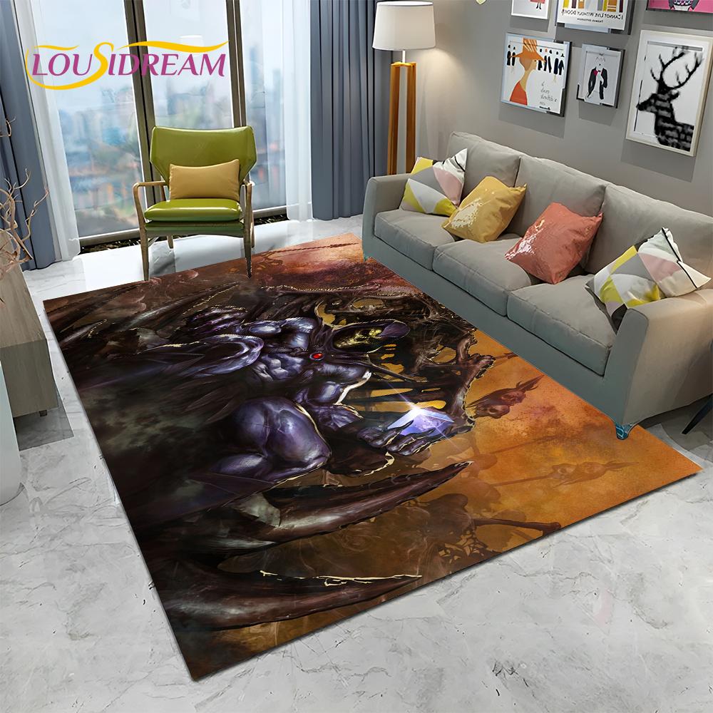 3D Retro Cartoon He Man Masters of Universe Carpet Rug for Home Living Room Bedroom Sofa Doormat Decor,kid Area Rug Non-slip Mat