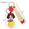 Snow White Elsa Alice Pendant Keychain Cartoon Phone Bag Mermaid Princess Key Chain Jewelry Kids Fans Gifts