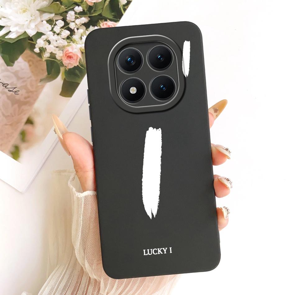 For Xiaomi Redmi Note 15 Pro+ 15Pro 5G Lucky Initial Letter Phone Case For Redmi Note 15 Pro Plus 5G Soft Silicone Case Bumper
