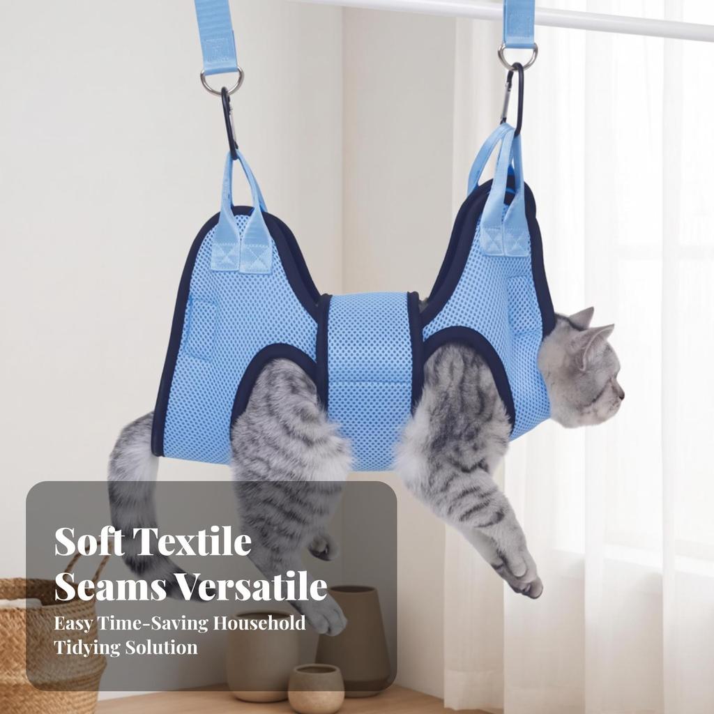 Dog Grooming Support | Breathable Mesh Fabric, Pet Harness with Straps,