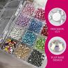 12 Grids/Box Shimmering Crystal Colorful Nail Art Rhinestones Flatback Gemstones For DIY Nail Rhinestone Nail Jewelry Decoration